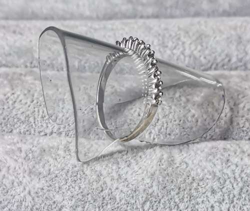 *R1 Auction* Silver Half Eternity Ring