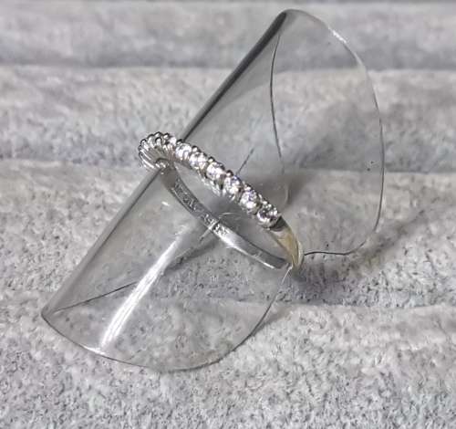 *R1 Auction* Silver Half Eternity Ring