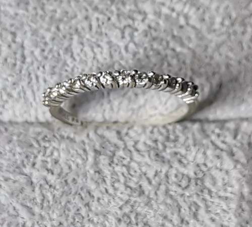 *R1 Auction* Silver Half Eternity Ring