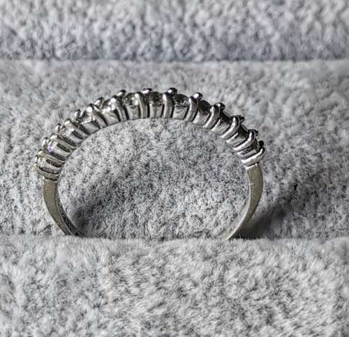 *R1 Auction* Silver Half Eternity Ring