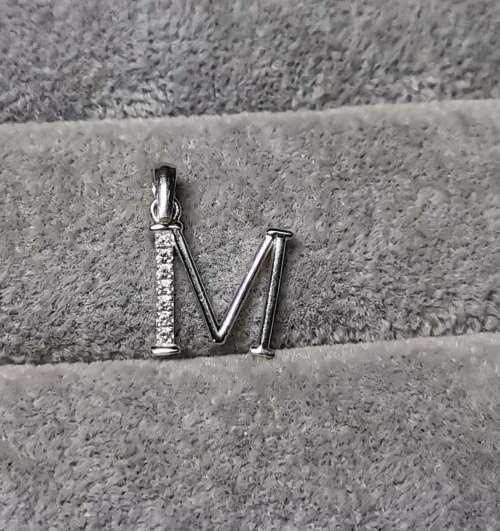*R1 Auction* Silver `M` Pendant