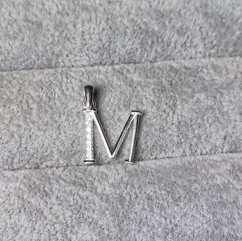 *R1 Auction* Silver `M` Pendant