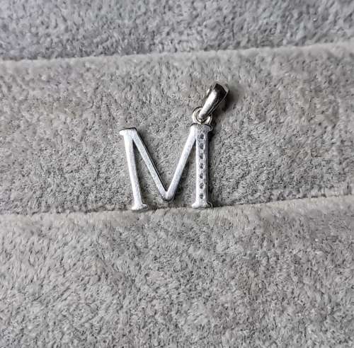 *R1 Auction* Silver `M` Pendant