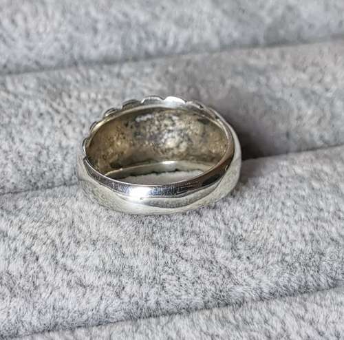 Patterned  Silver Ring