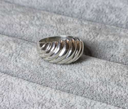 Patterned  Silver Ring