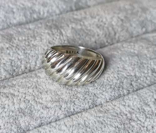 Patterned  Silver Ring