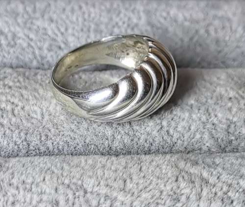 Patterned  Silver Ring
