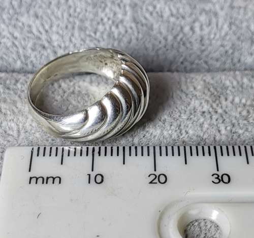 Patterned  Silver Ring