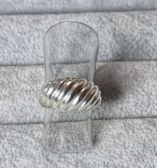 Patterned  Silver Ring