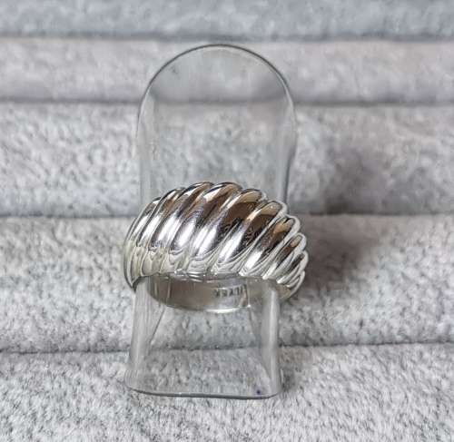 Patterned  Silver Ring