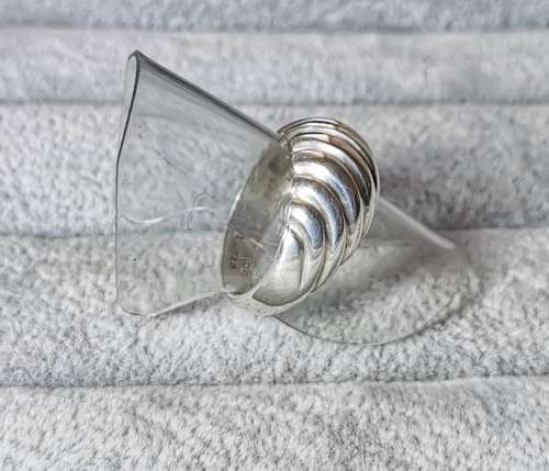 Patterned  Silver Ring