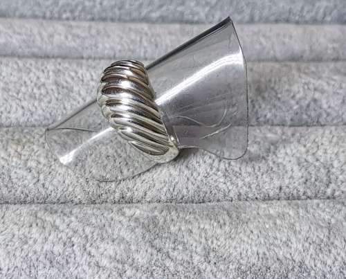 Patterned  Silver Ring