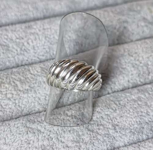 Patterned  Silver Ring