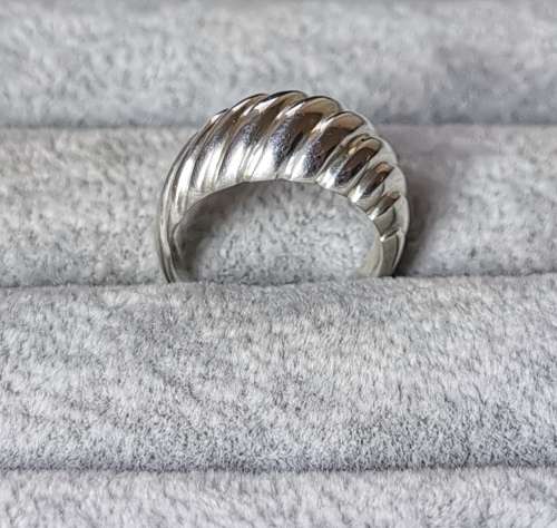 Patterned  Silver Ring