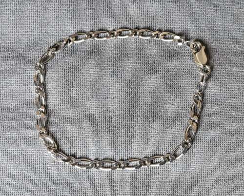 Silver Figaro Bracelet
