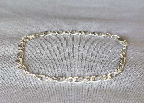 Silver Figaro Bracelet