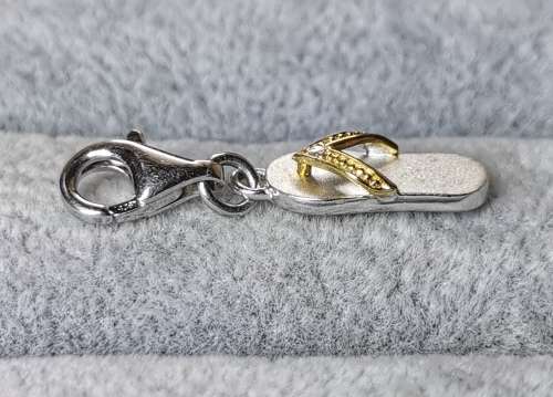 Silver Flip-Flop Charm