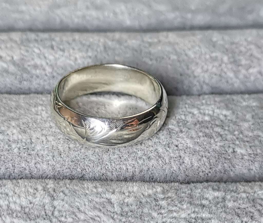 Detailed Silver Ring