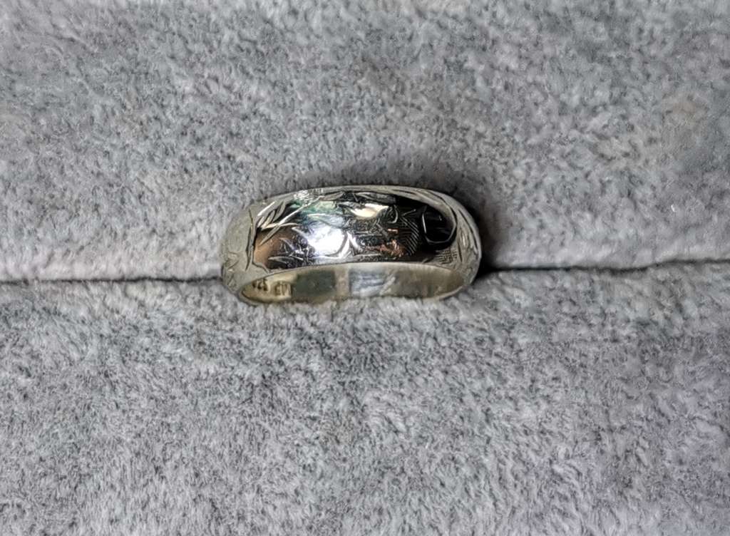 Detailed Silver Ring
