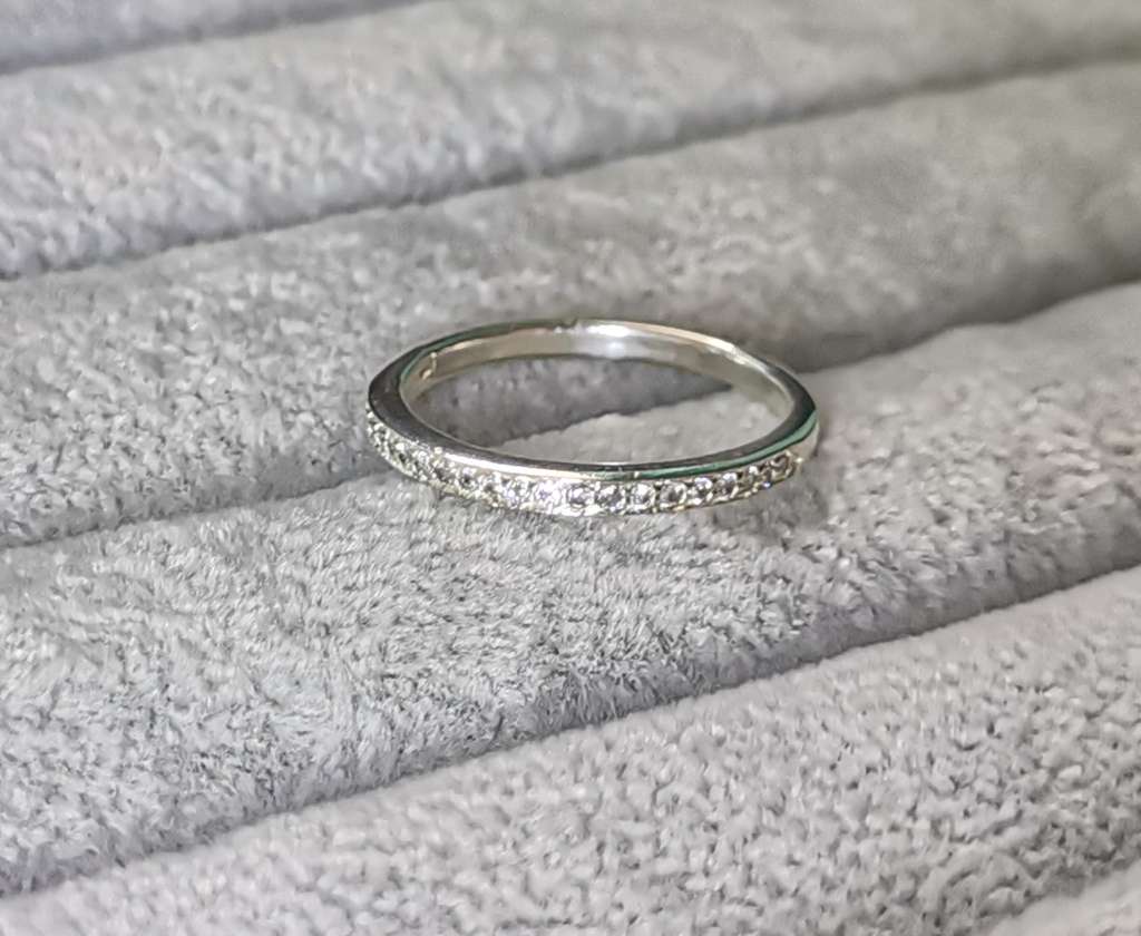 Silver Half Eternity Ring