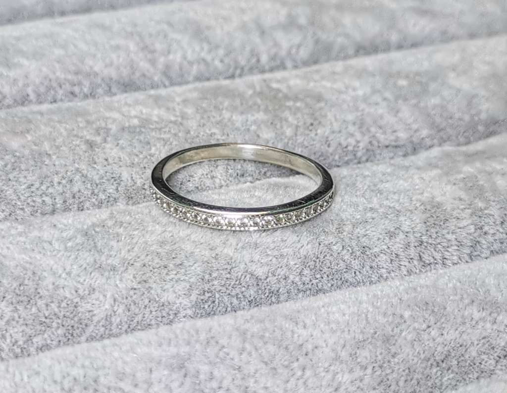 Silver Half Eternity Ring