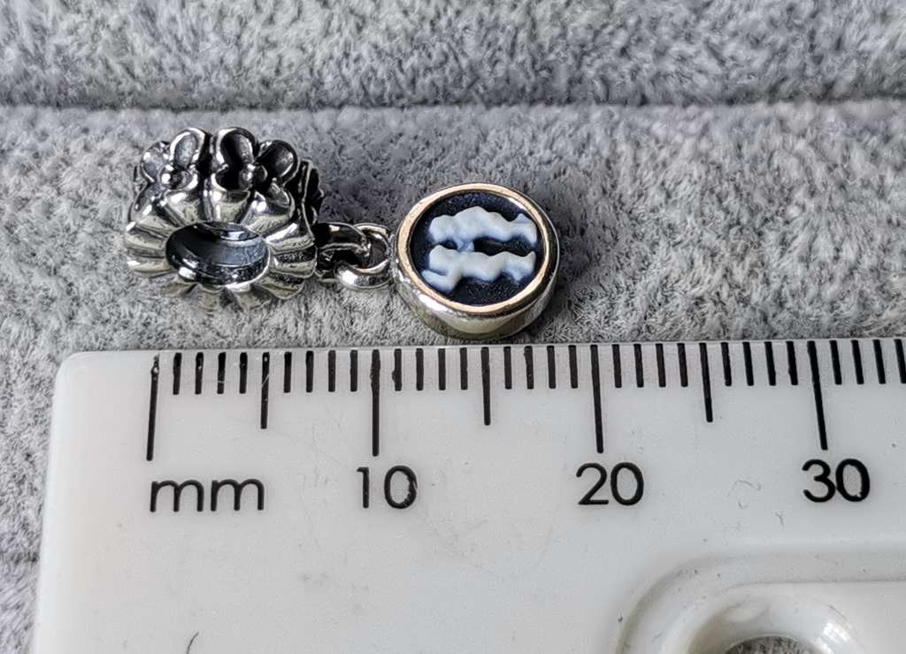 Pandora Gemini Agate Cameo Charm
