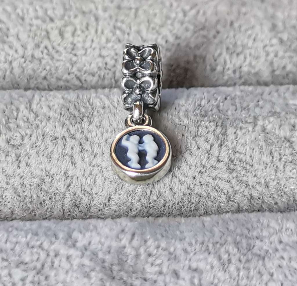 Pandora Gemini Agate Cameo Charm