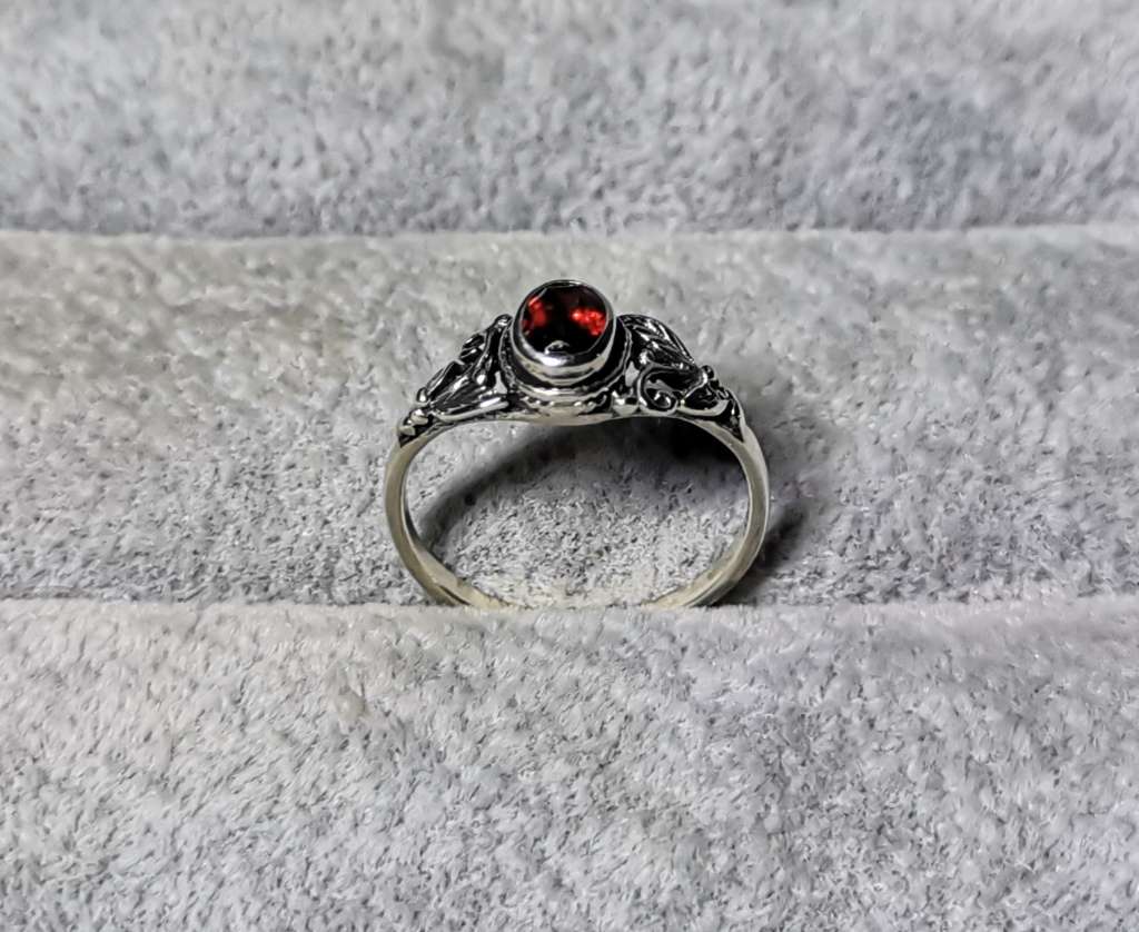 Detailed Silver Ring