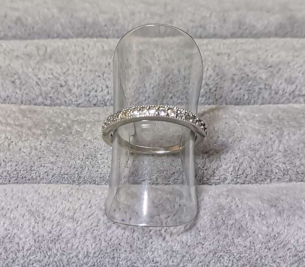 *R1 Auction* Silver Half Eternity Ring
