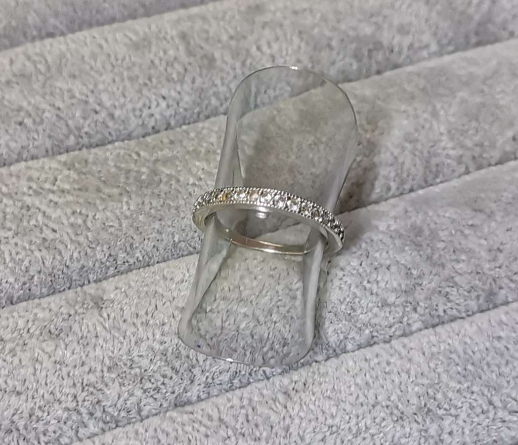 *R1 Auction* Silver Half Eternity Ring