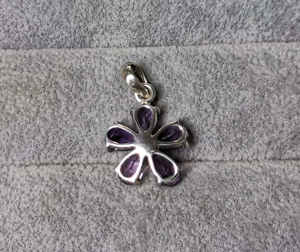Dazzling Silver Flower Pendant
