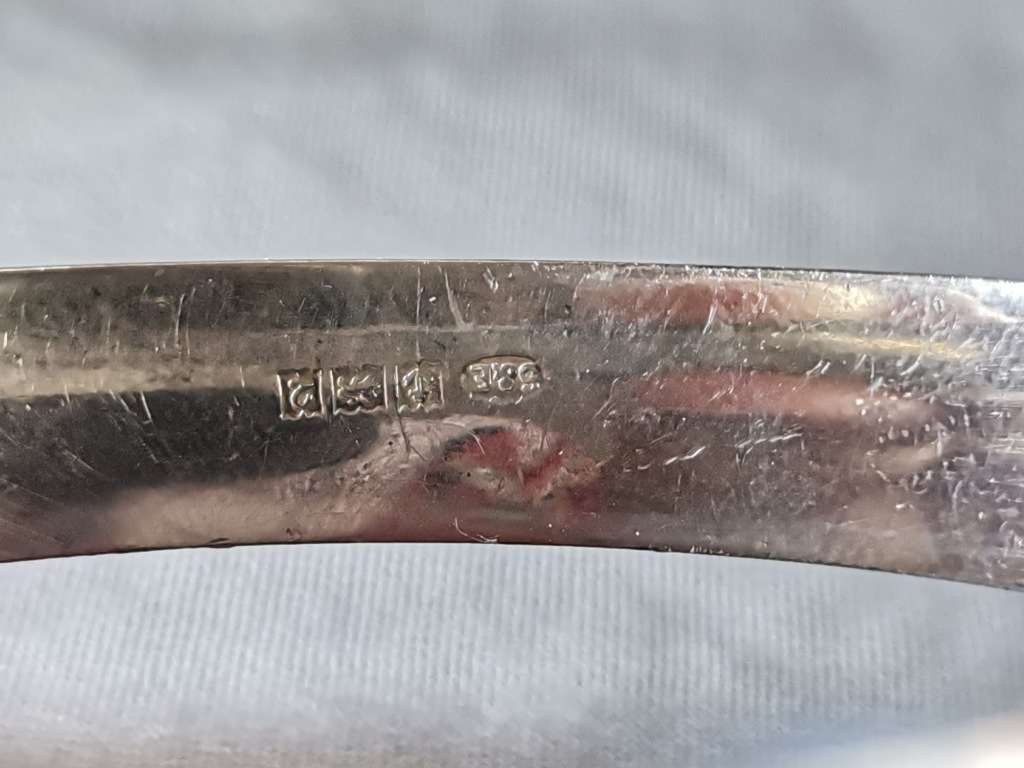 Detailed Silver Bangle