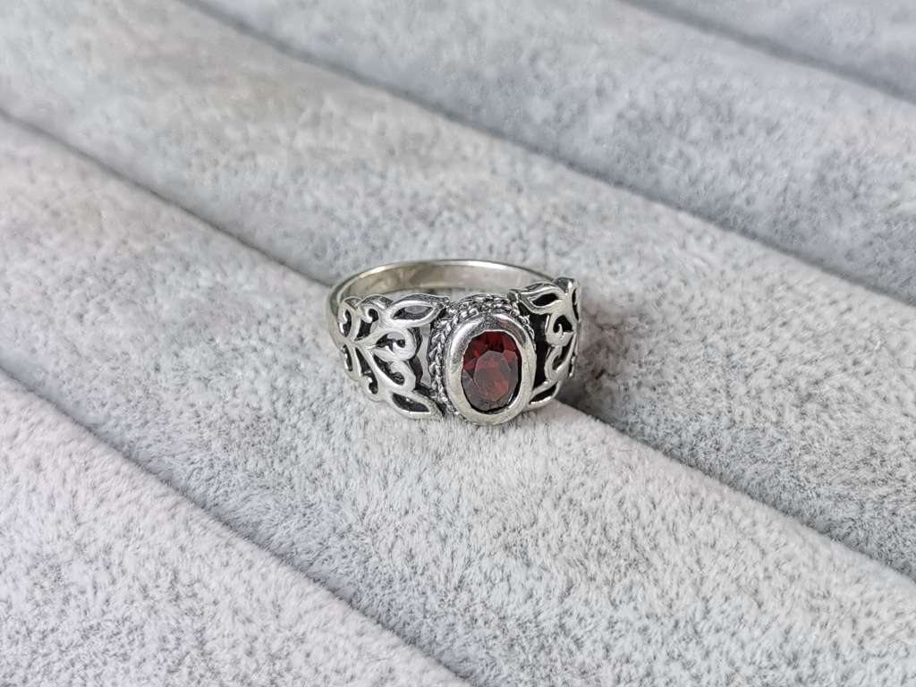 Detailed Silver Ring