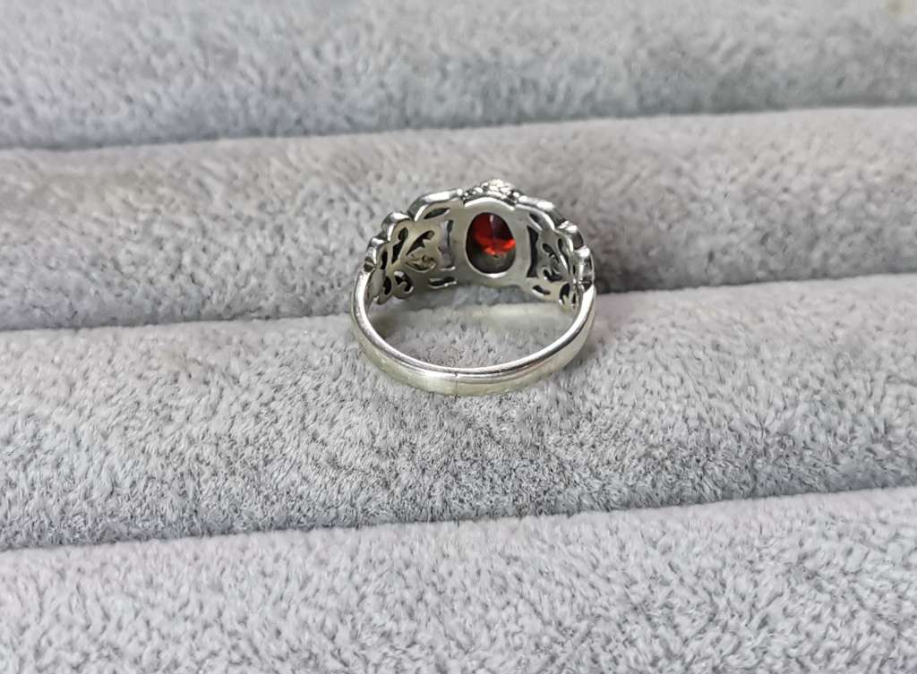 Detailed Silver Ring