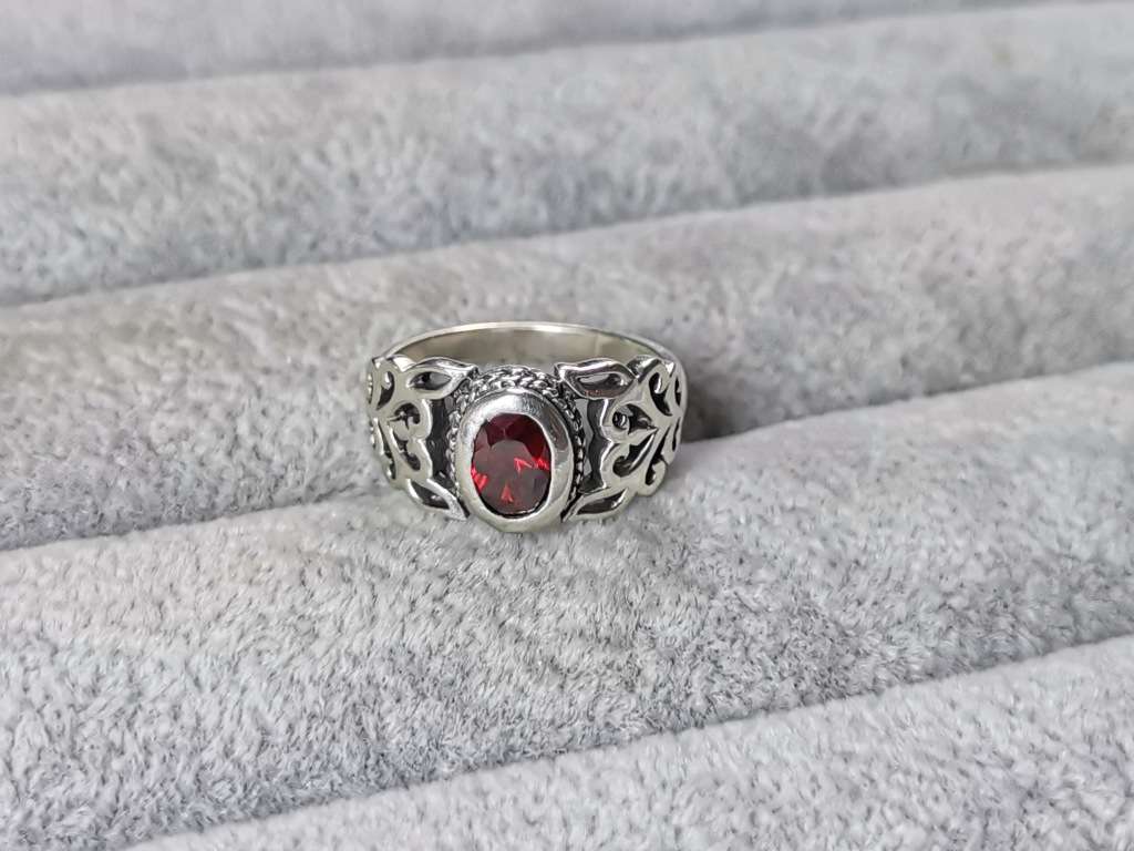 Detailed Silver Ring