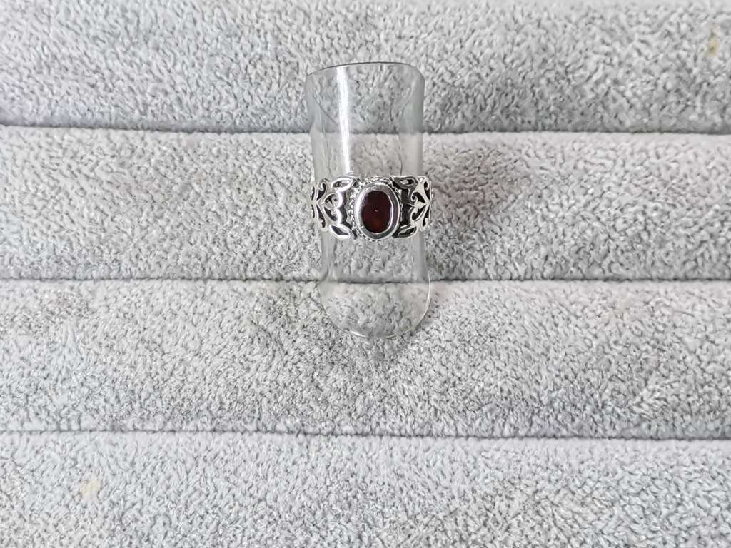 Detailed Silver Ring