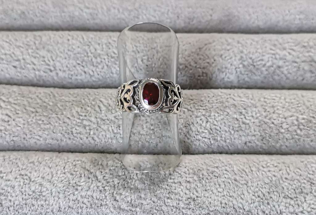 Detailed Silver Ring
