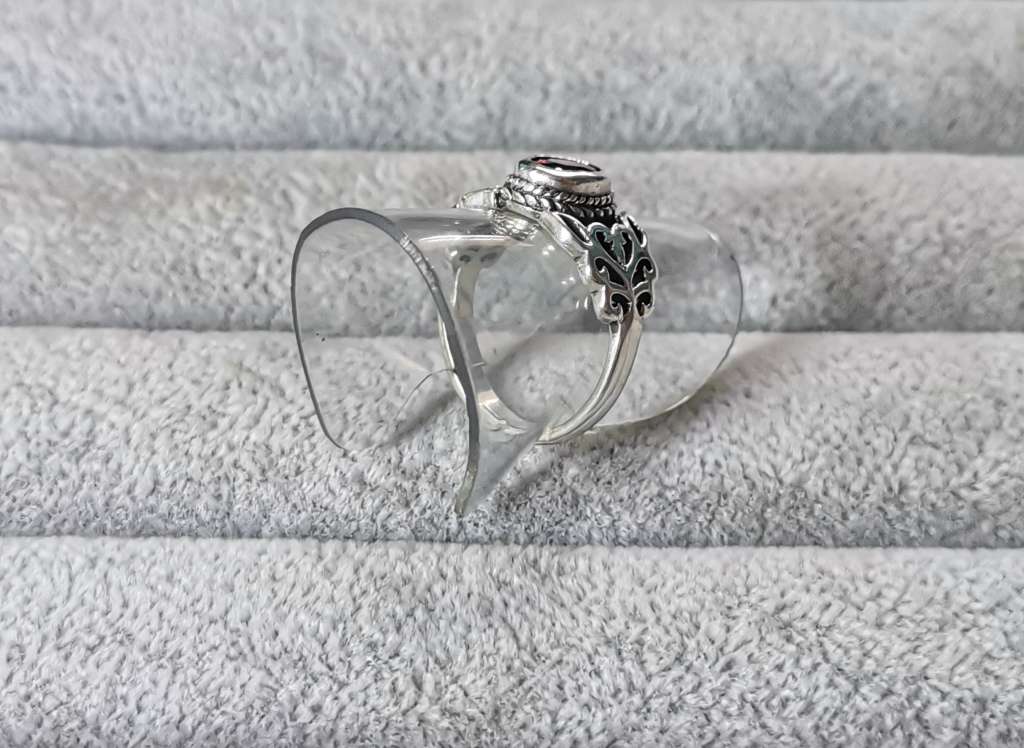 Detailed Silver Ring