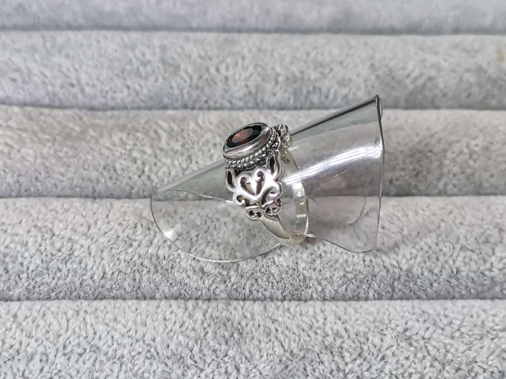 Detailed Silver Ring