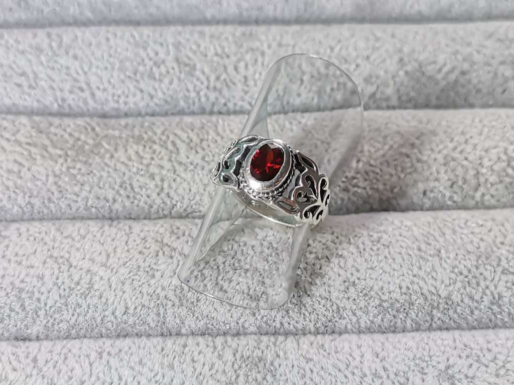 Detailed Silver Ring