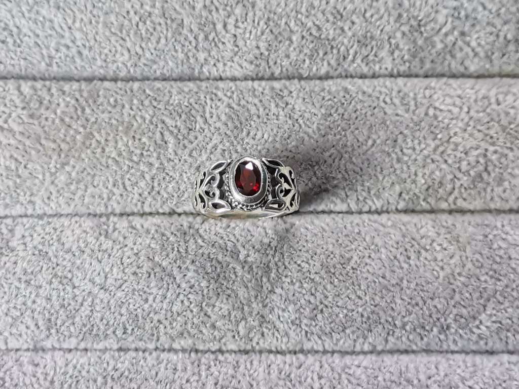Detailed Silver Ring