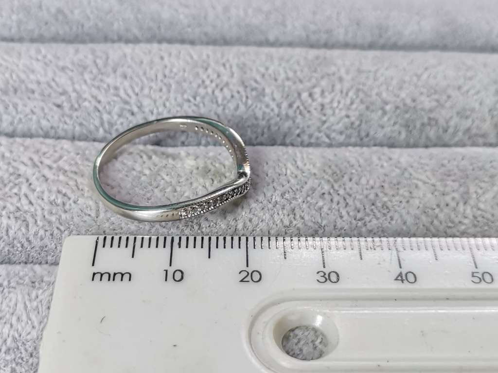 Silver Curved Half Eternity Ring