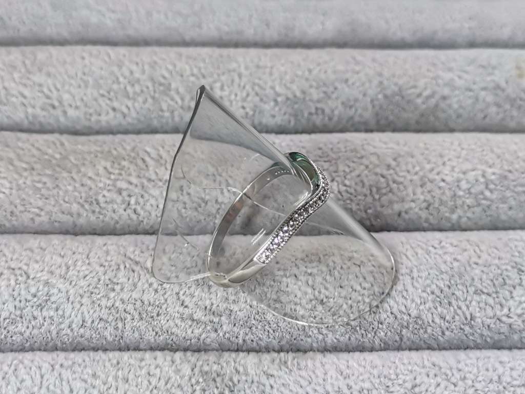 Silver Curved Half Eternity Ring