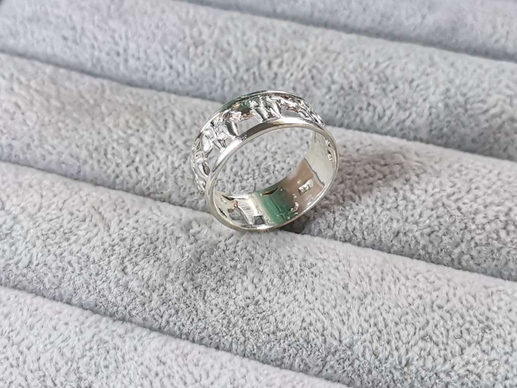 Silver Elephant Ring