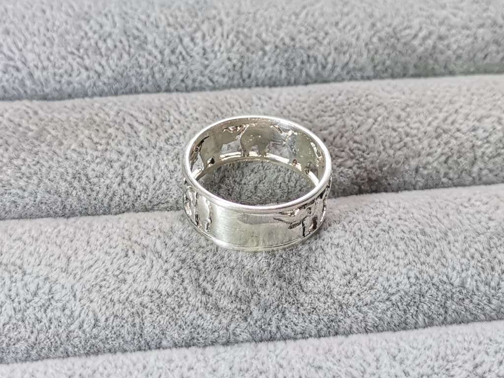 Silver Elephant Ring