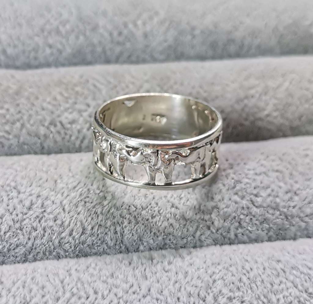 Silver Elephant Ring