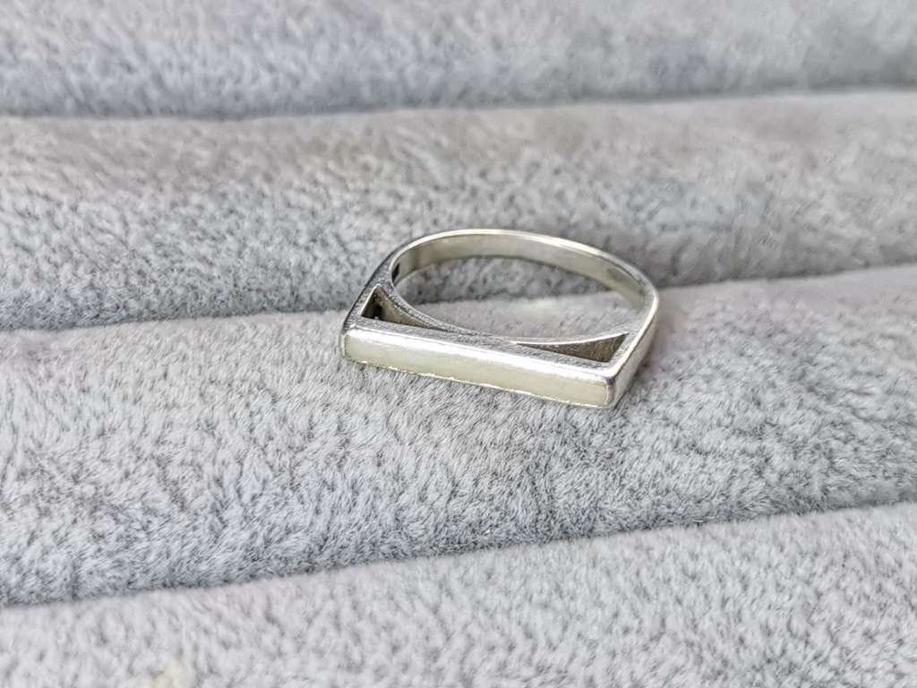 Silver Flat Bar Ring