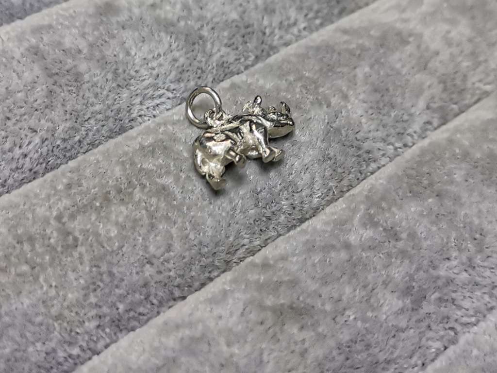 Silver Rhino Pendant