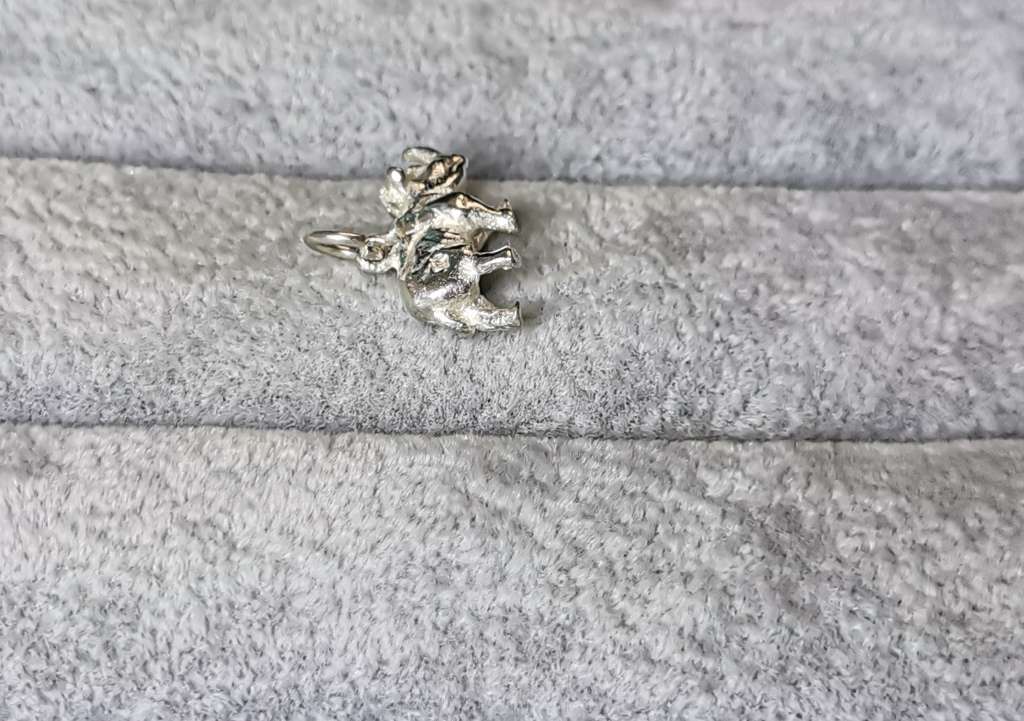 Silver Rhino Pendant