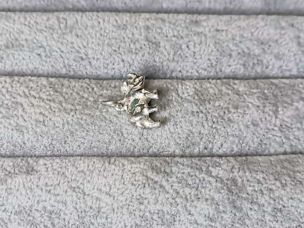 Silver Rhino Pendant